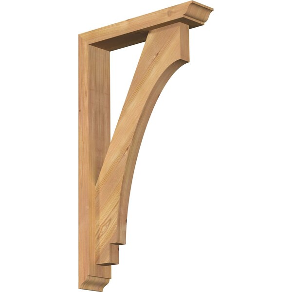Ekena Millwork Imperial Traditional Smooth Bracket w/ Offset Brace, Western Red Cedar, 3 1/2"W x 16"D x 28"H BKT0402X16X28IMP01SWR - main